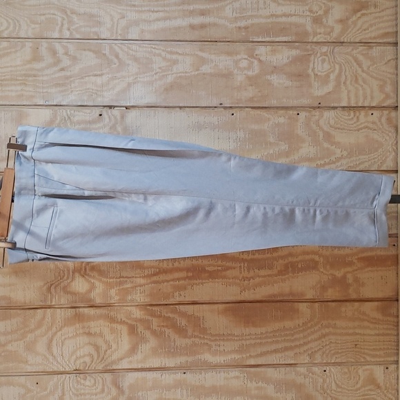 Calvin Klein NWT Khaki Beige Linen Blend Trouser Pants Size 14 - Picture 2 of 12